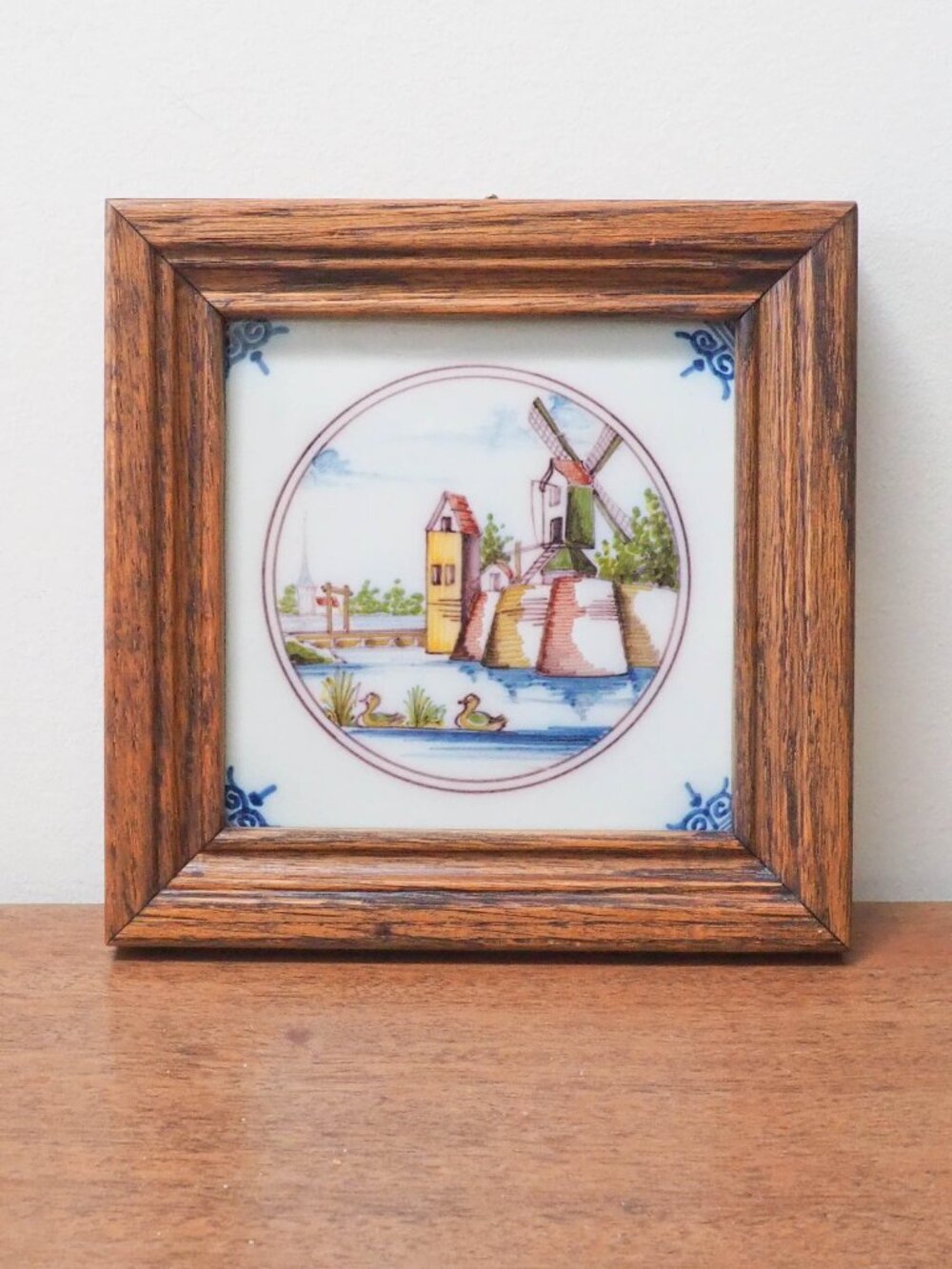 Vtg Framed Dutch Tile - Your Choice - Tichelaars Royal Makkum Potteries Tile